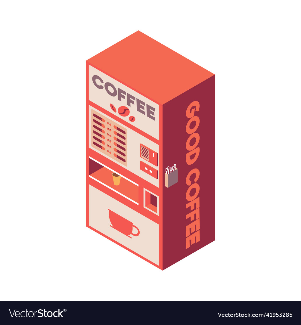 Coffee machine recreation composition Royalty Free Vector