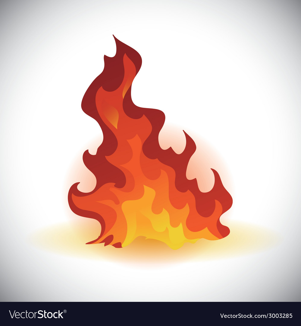 Fire design over gray background