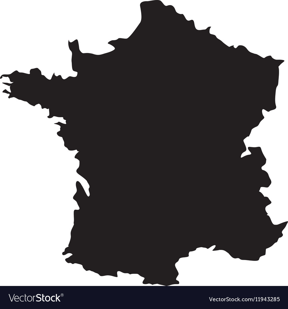 France map silhouette Royalty Free Vector Image