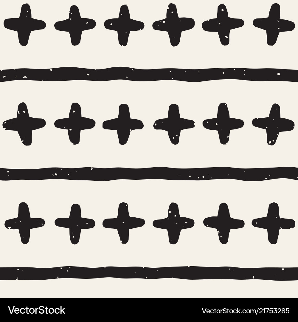 Hand drawn seamless pattern abstract geometric Vector Image