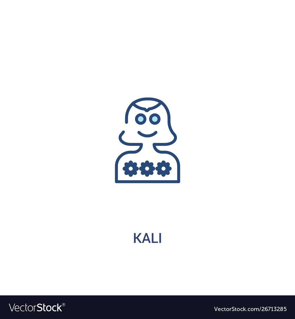 Kali concept 2 colored icon simple line element