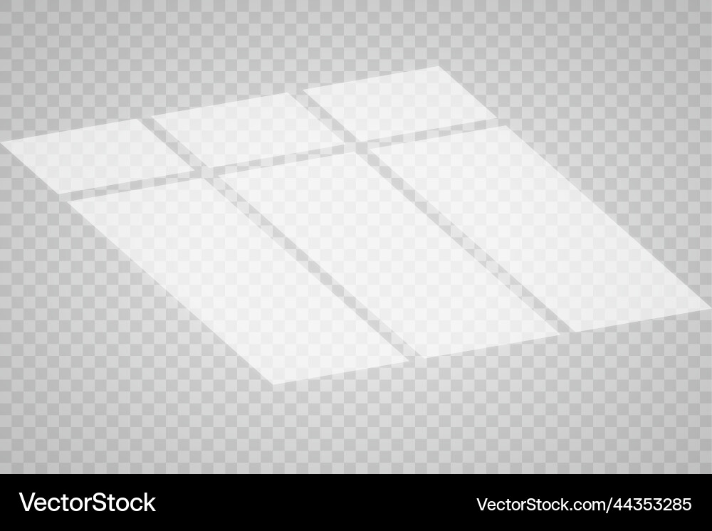 Overlay shadow effect transparent window Vector Image