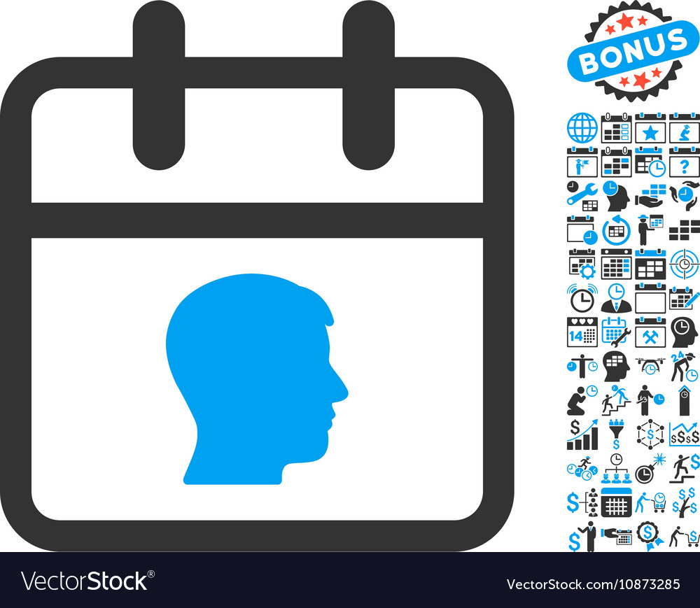 Personal day flat icon with bonus Royalty Free Vector Image