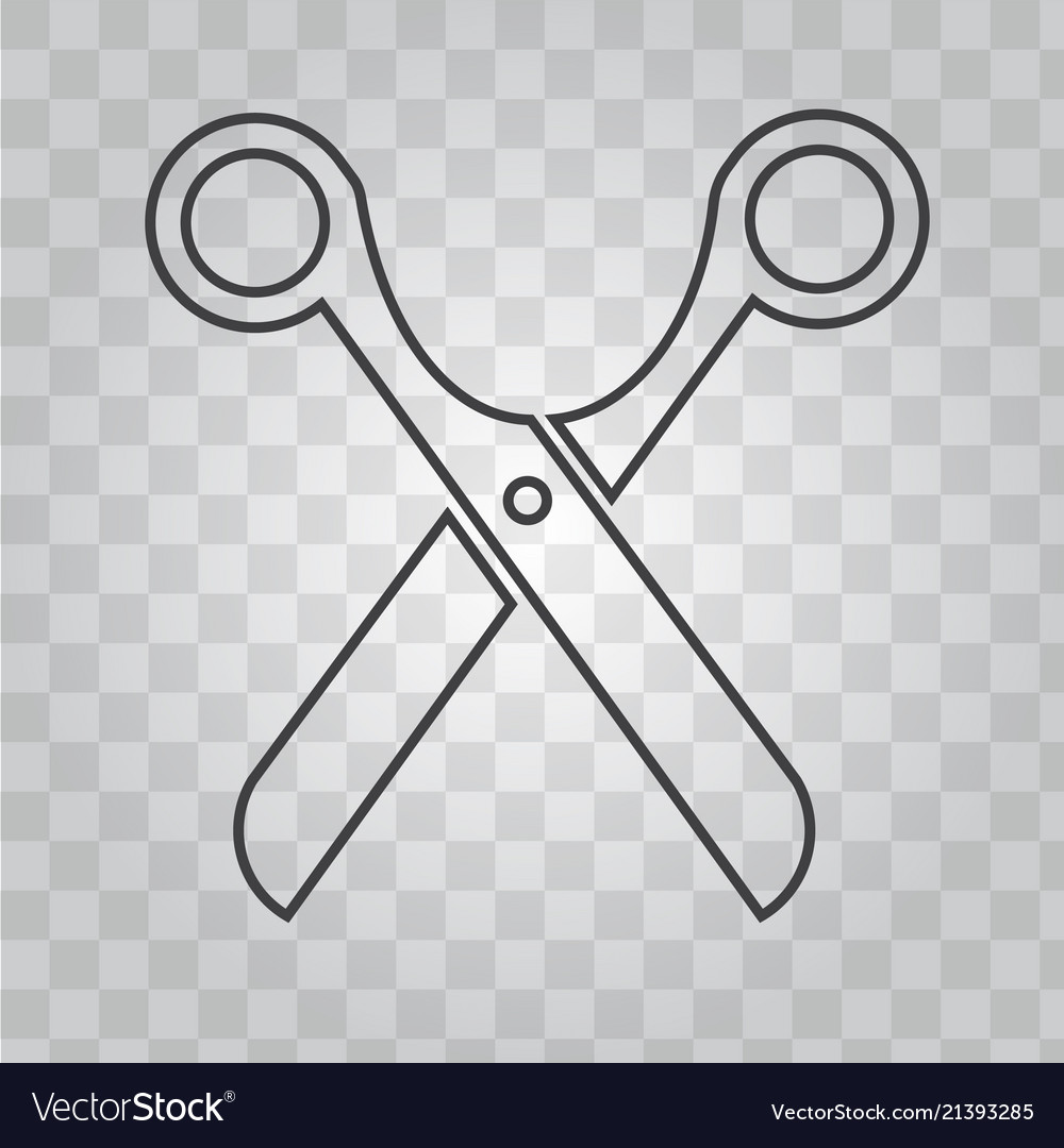 Scissors icon for barber shop symbol