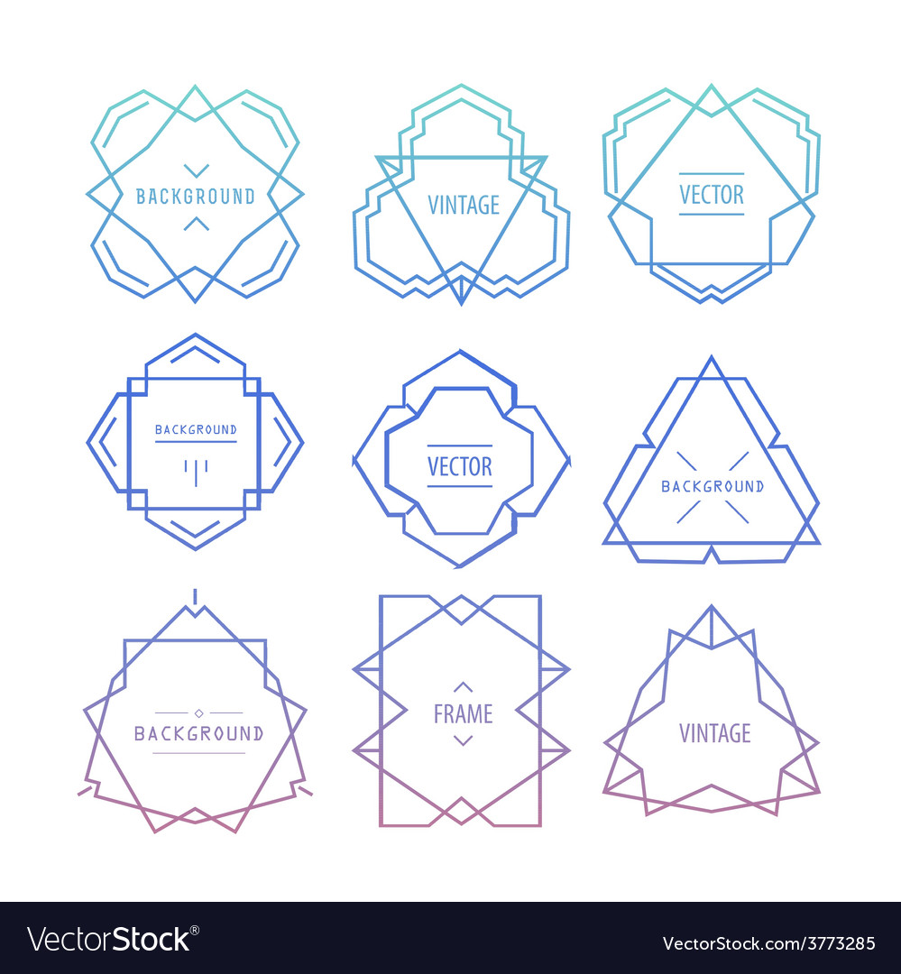 Trendy retro vintage insignias bundle