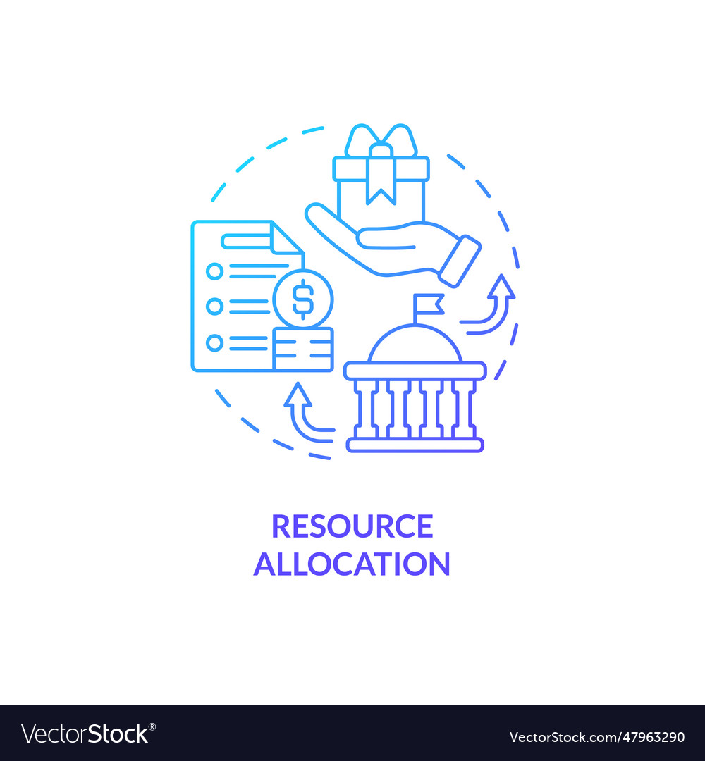2d gradient resource allocation icon concept Vector Image