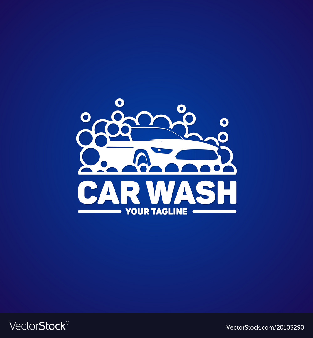 Car washing logo template Royalty Free Vector Image