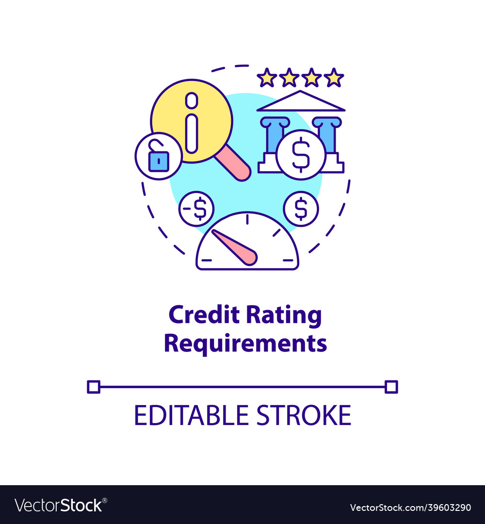 Credit rating requirements concept icon Royalty Free Vector