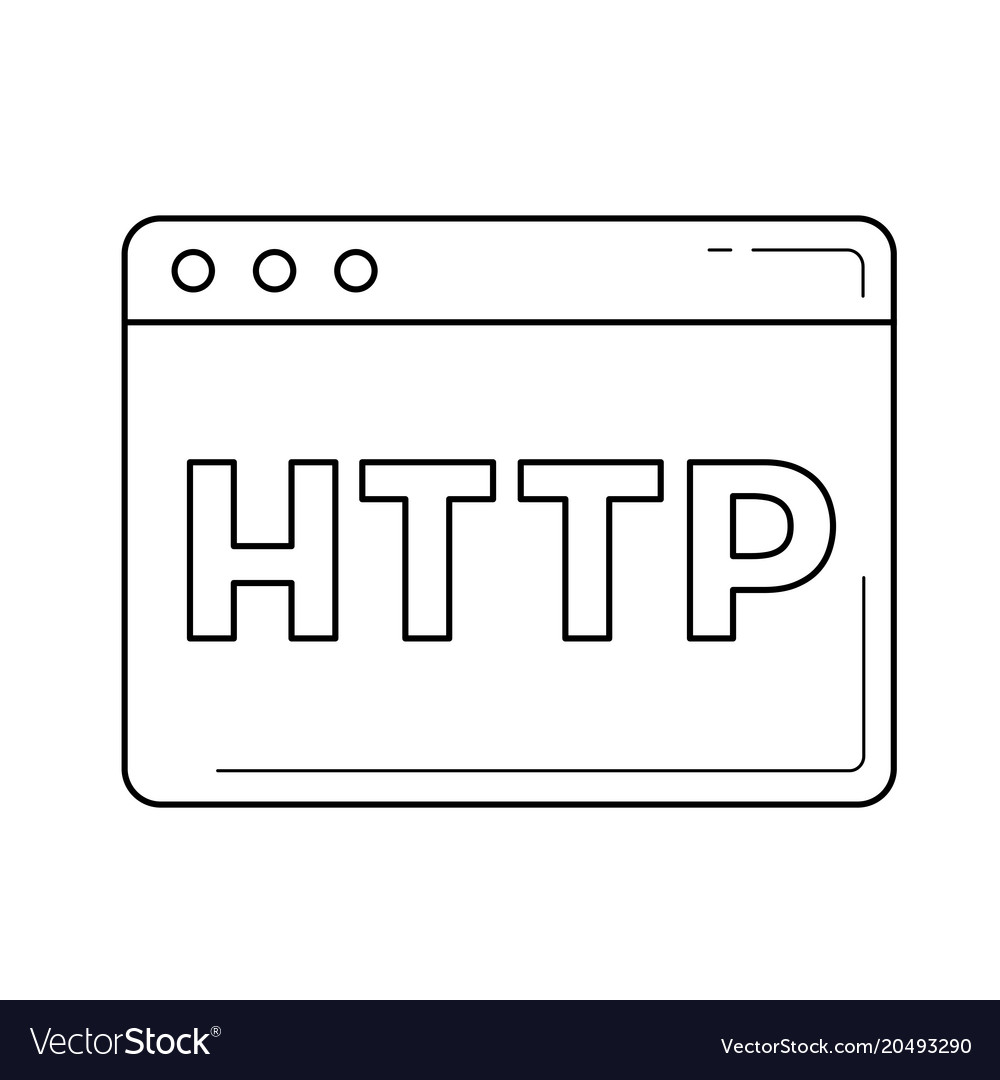 Http line icon Royalty Free Vector Image - VectorStock