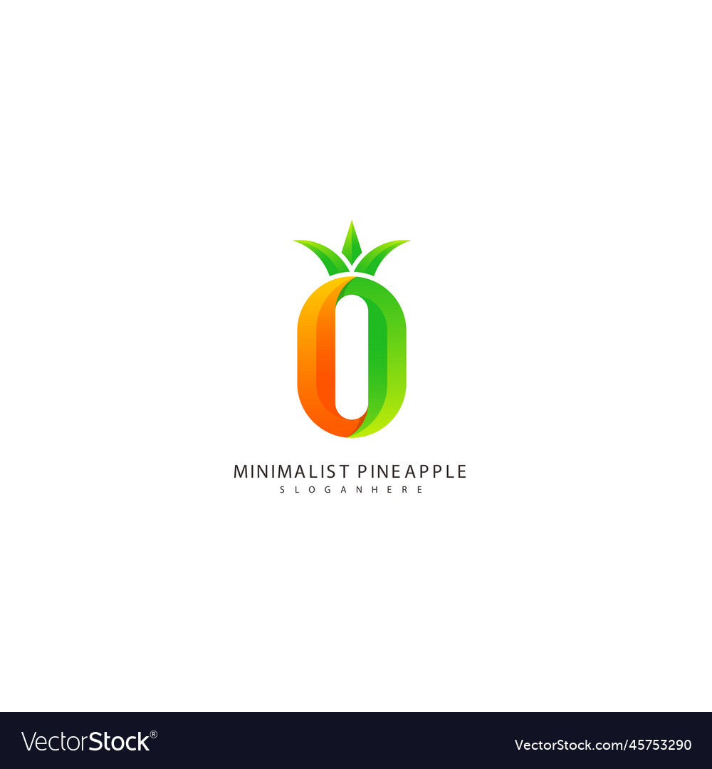 Letter o fruit logo combination design color