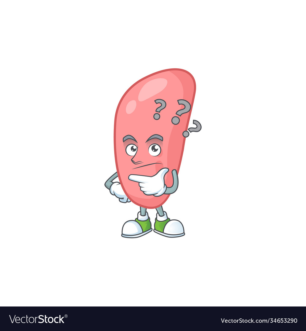 Neisseria gonorhoeae mascot having confuse gesture