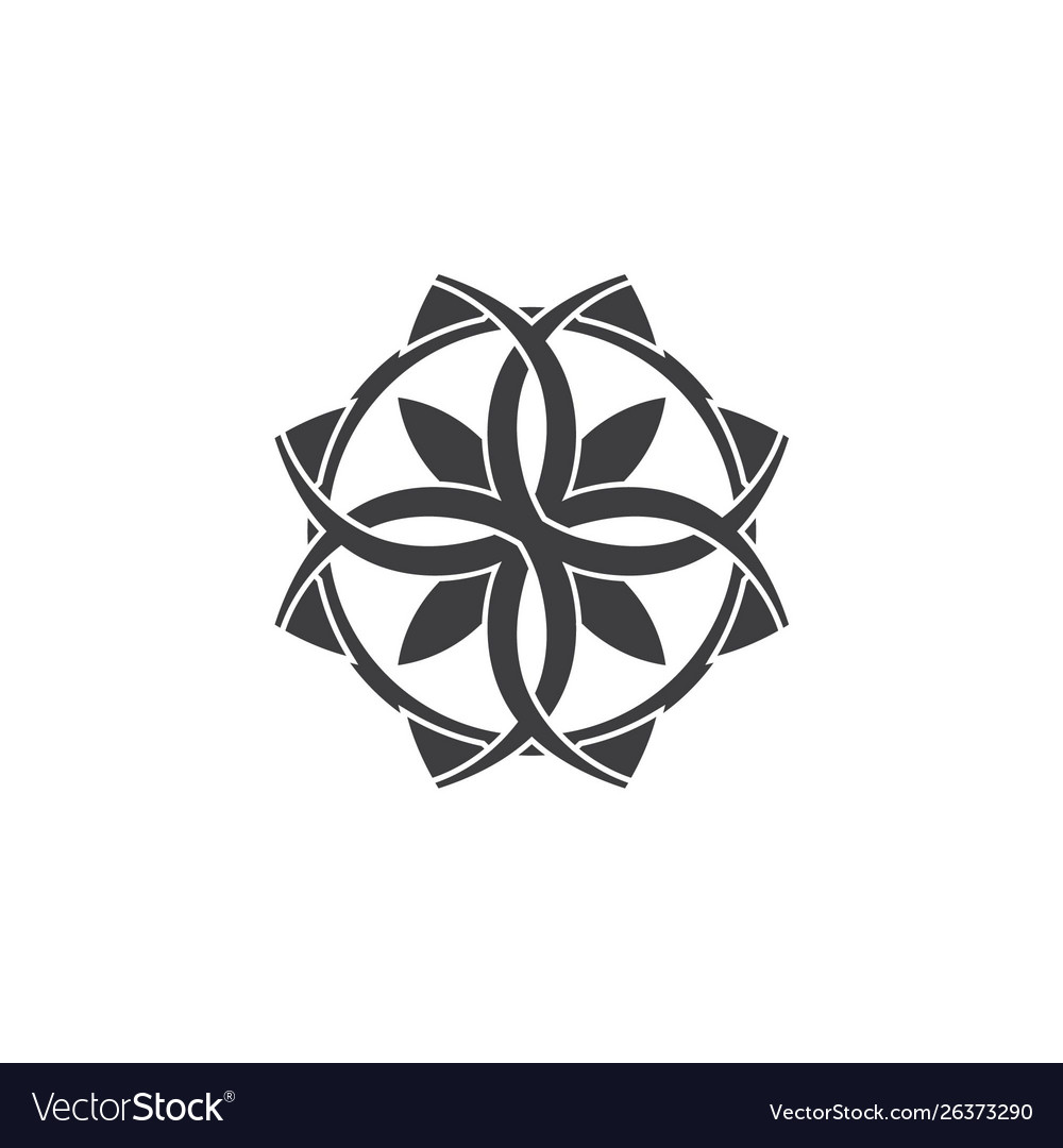 Ornament logo template Royalty Free Vector Image