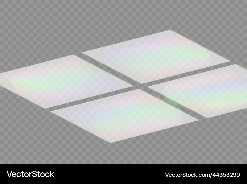 Overlay shadow effect transparent window Vector Image