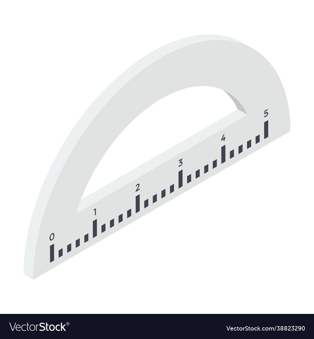 Protractor isometric