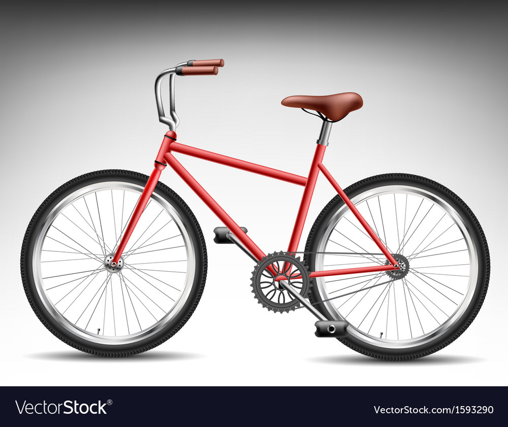 Red bicycle Royalty Free Vector Image - VectorStock