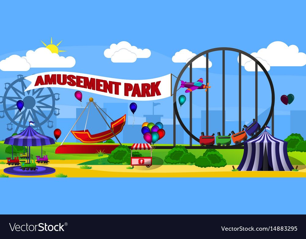 Amusement park landscape