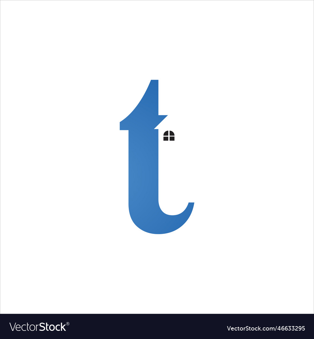 Awesome letter t logo with real estate design