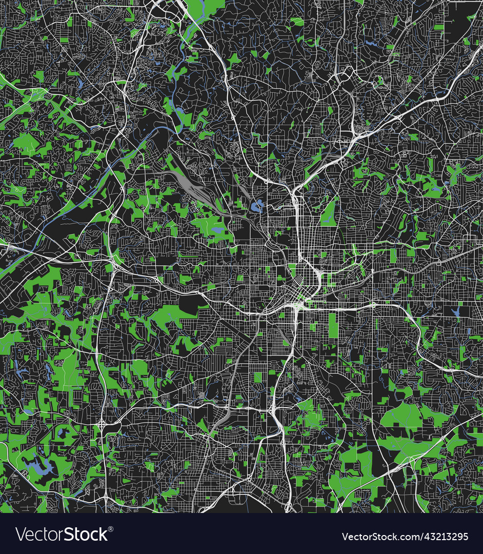 City map of atlanta Royalty Free Vector Image - VectorStock