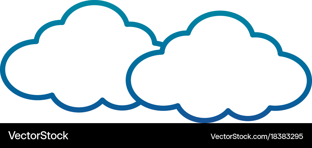 Clouds icon image Royalty Free Vector Image - VectorStock