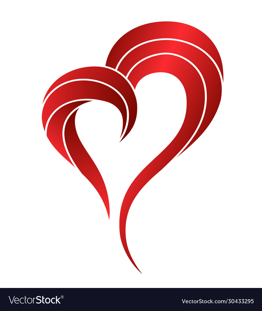 Heart logo valentine sign design element Vector Image