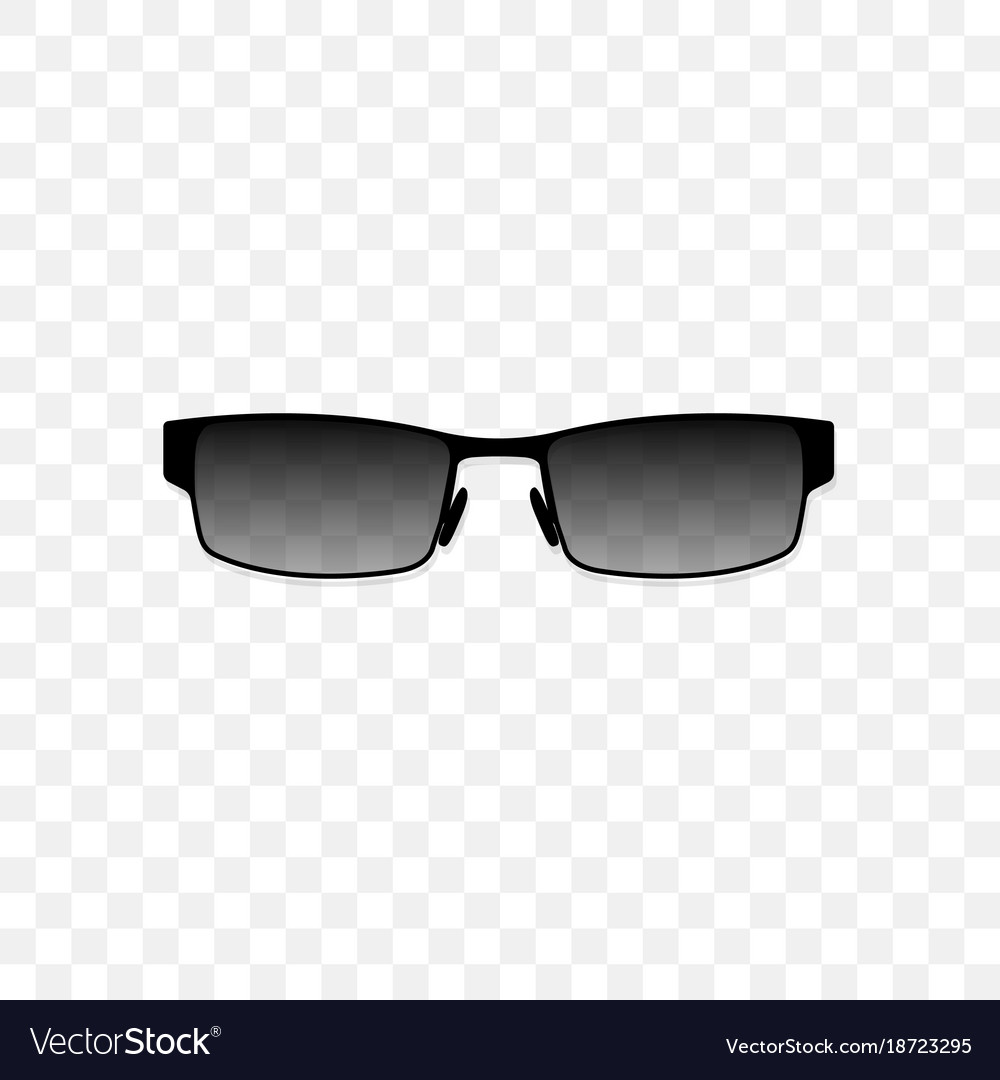 Realistic sunglasses with a translucent black