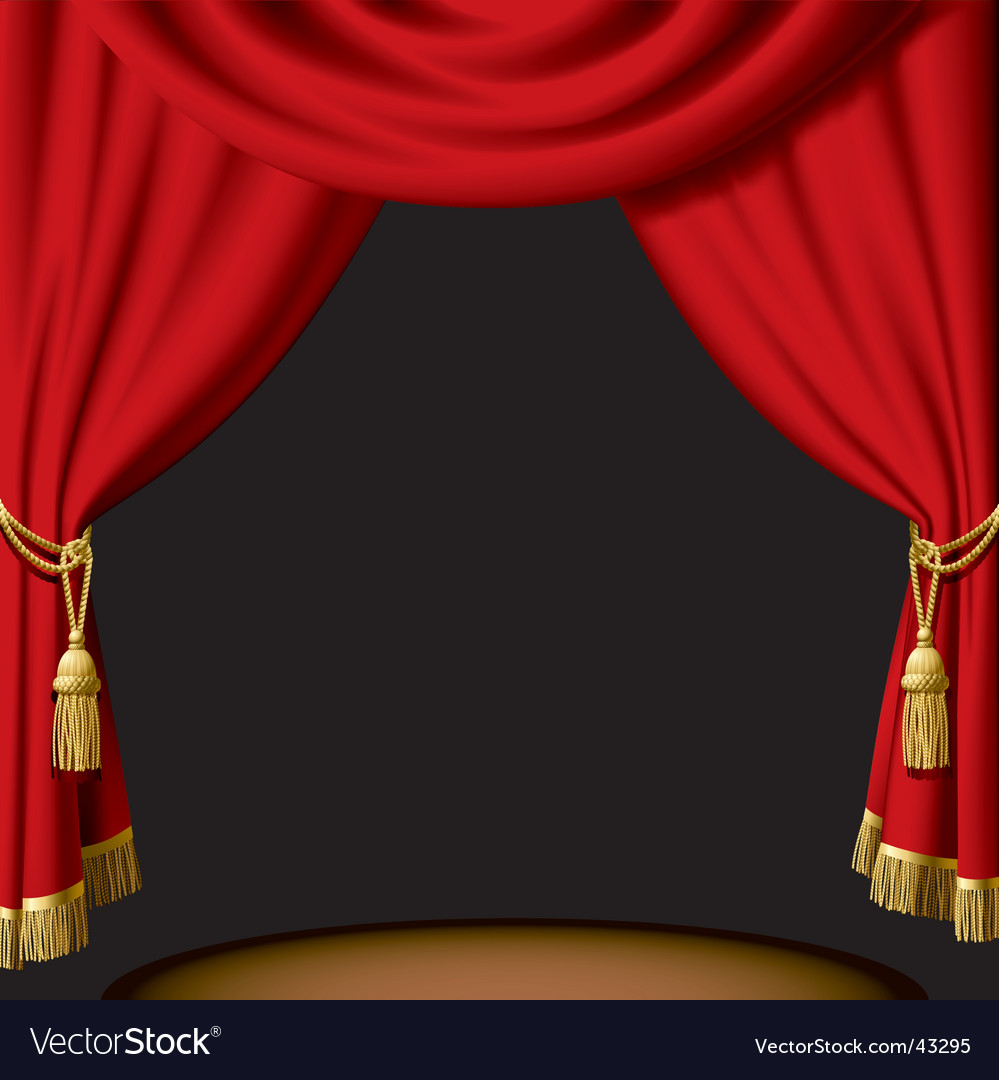 Red curtain Royalty Free Vector Image - VectorStock