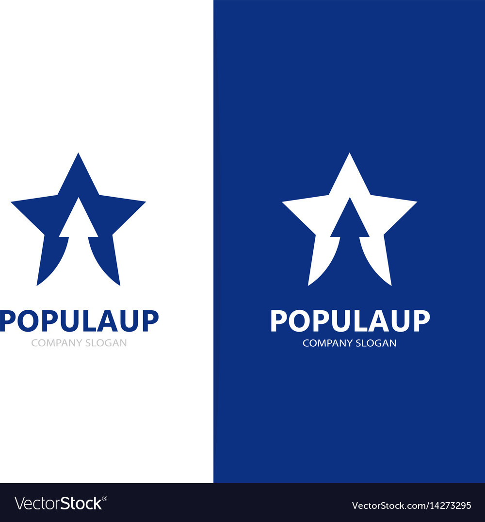 Star and arrow up logo combination