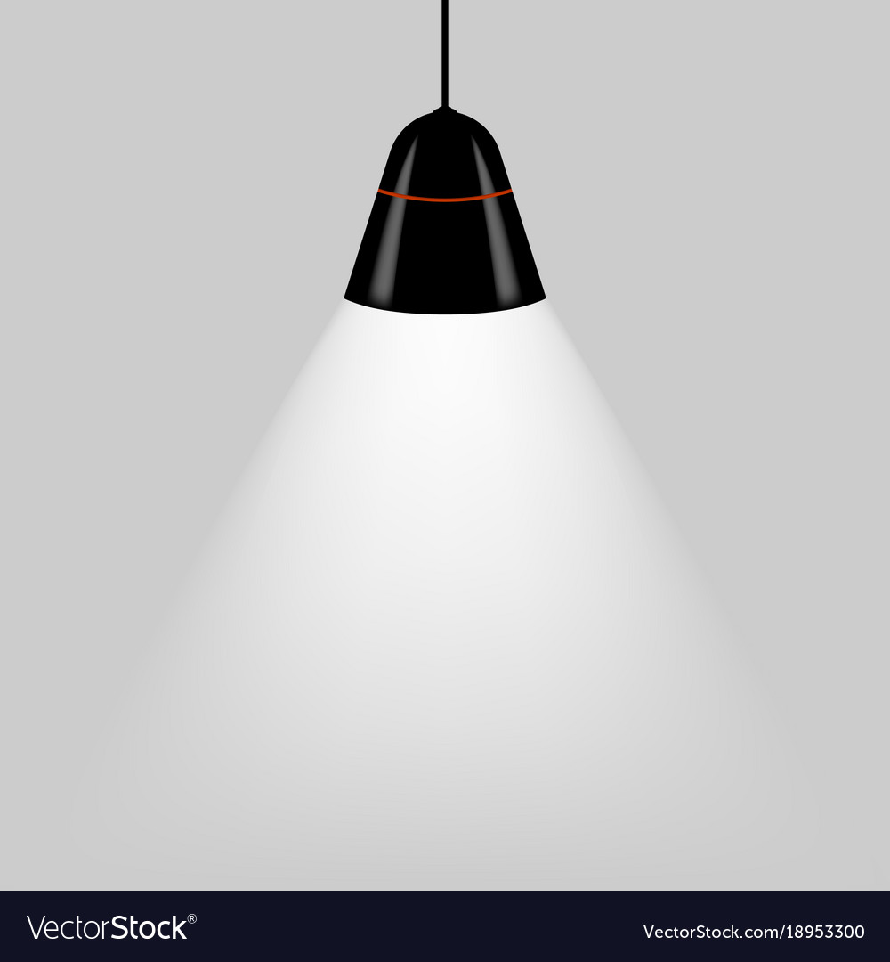 Black ceiling lamp Royalty Free Vector Image - VectorStock