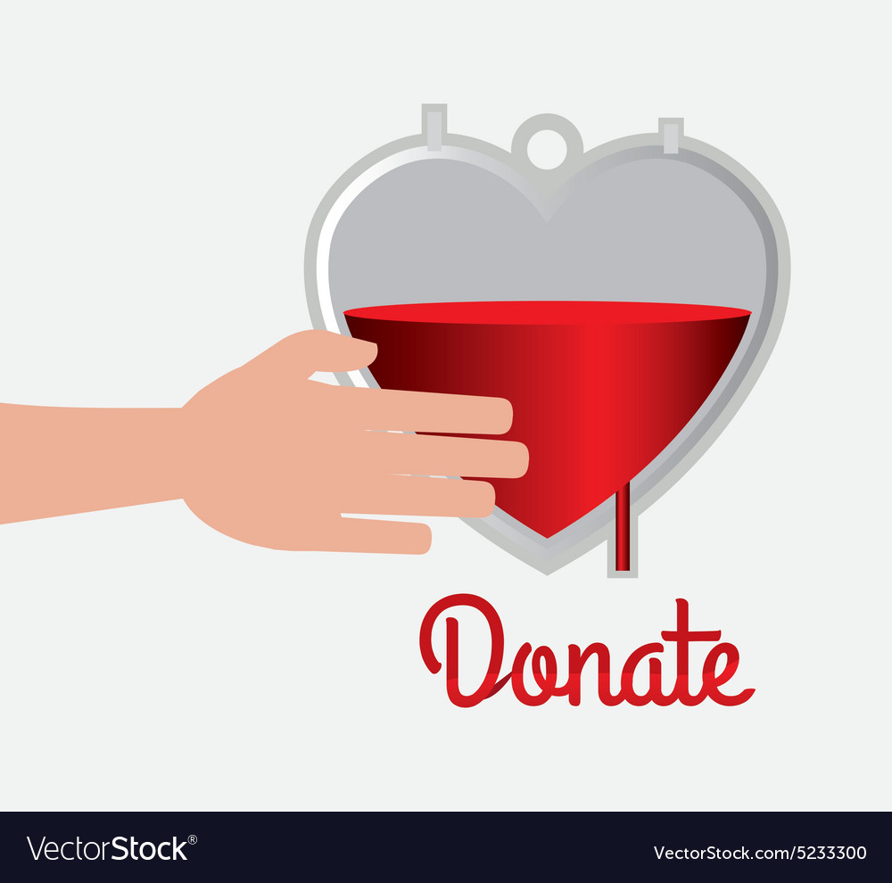 Blood donation design Royalty Free Vector Image