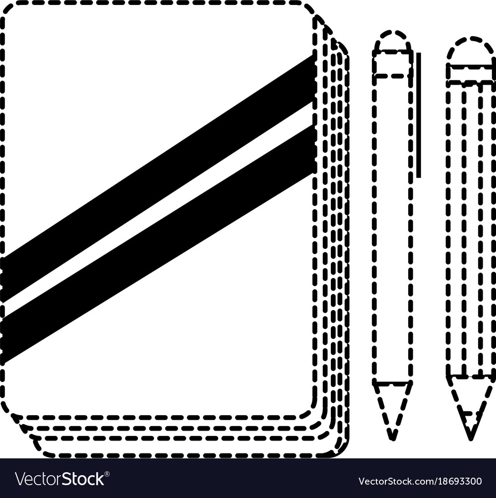 Book pen and pencil design Royalty Free Vector Image