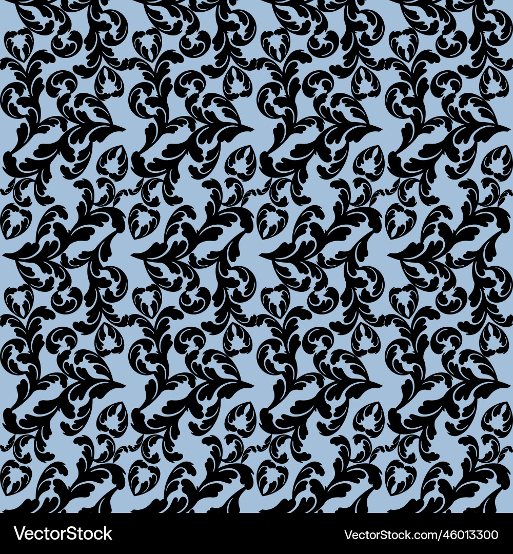 Damask vintage baroque scroll ornament Royalty Free Vector