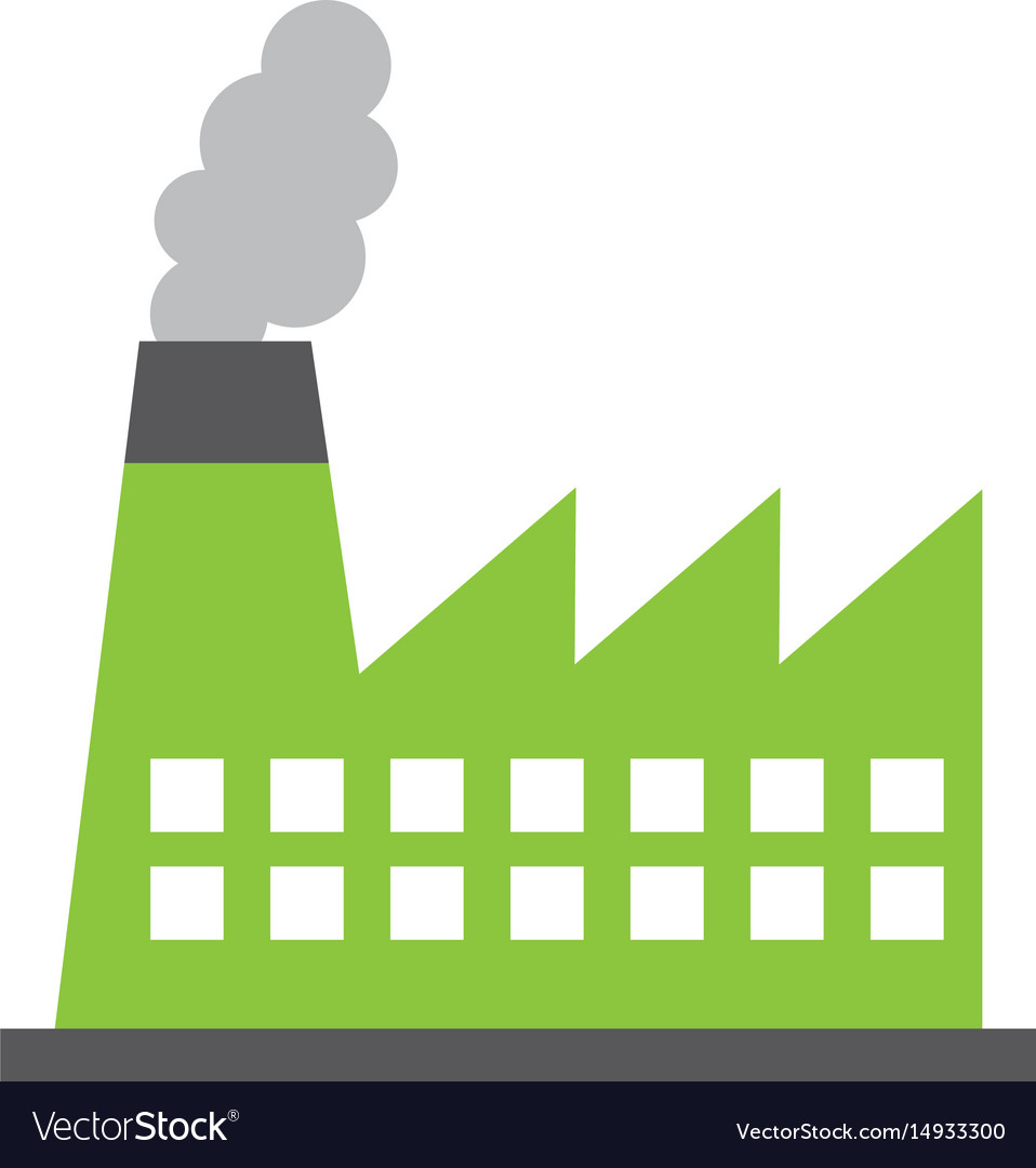 Factory industry chimney icon Royalty Free Vector Image