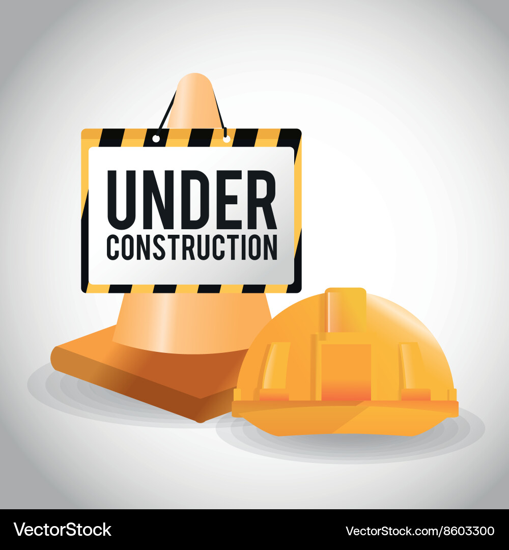 Flat about under construction design Royalty Free Vector