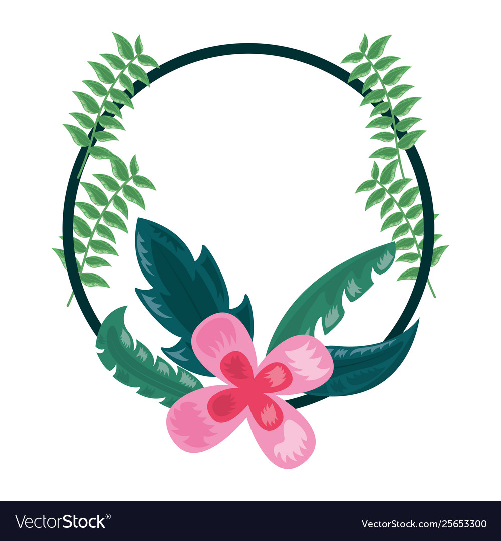 Flower leaves foliage wreath decoration