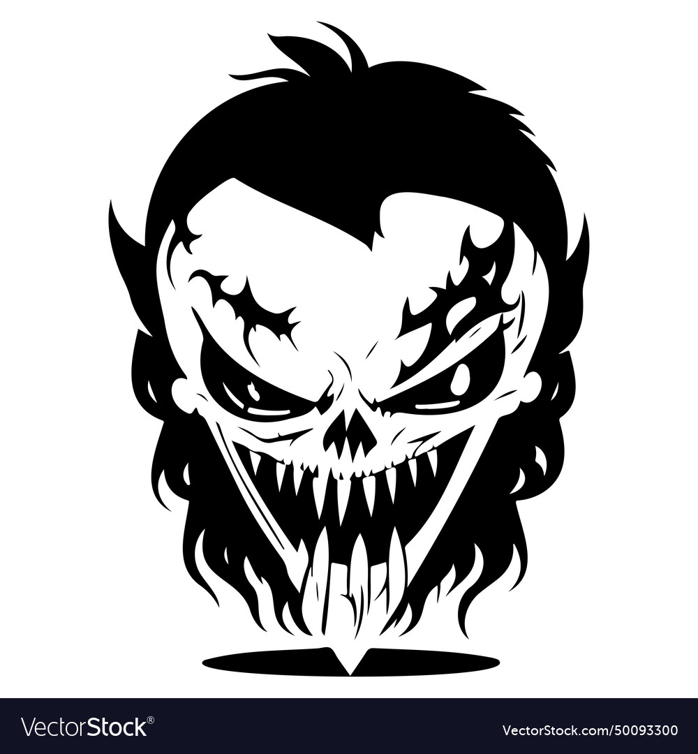 Halloween ghoul scary sketch draw Royalty Free Vector Image