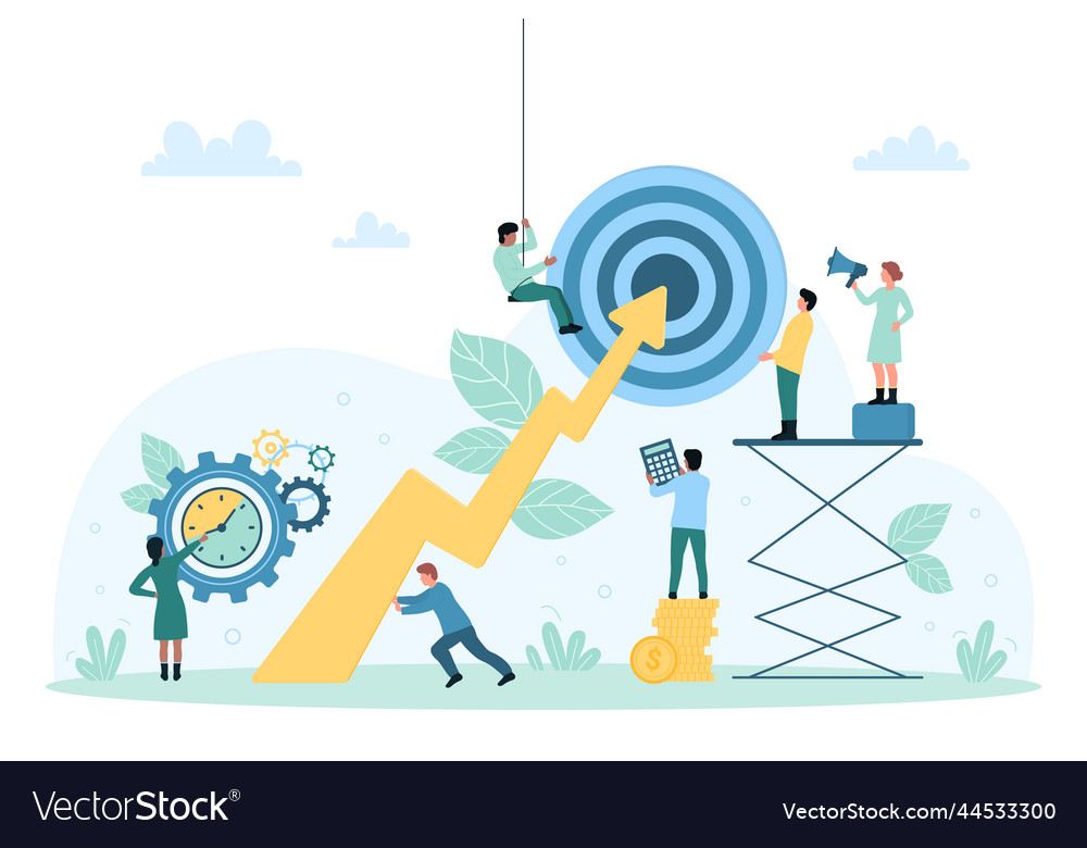 target-hitting-accuracy-incentive-to-business-vector-image