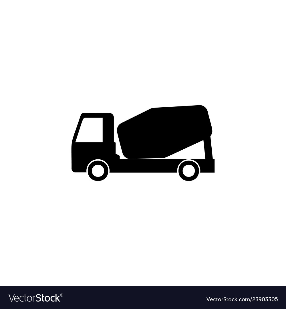 Concrete mixer icon element of car type