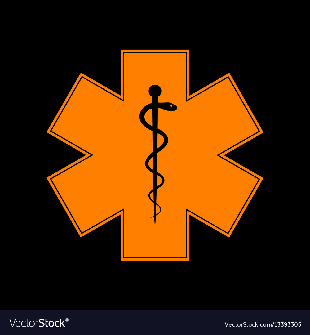 Medical symbol of the emergency or star life