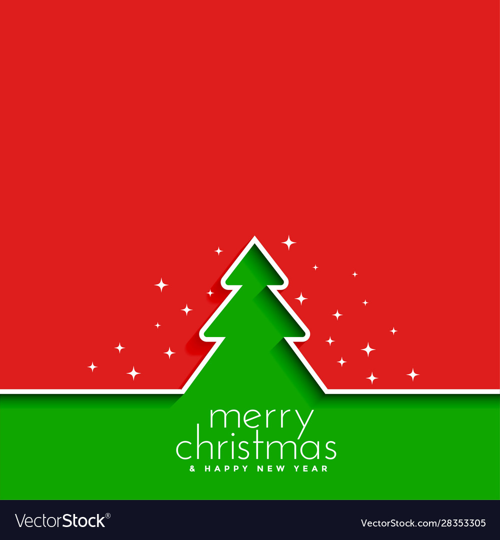 Merry christmas minimal style holiday background Vector Image