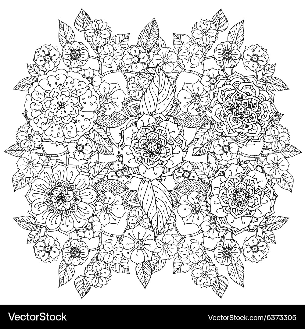 Pattern for coloring book Royalty Free Vector Image