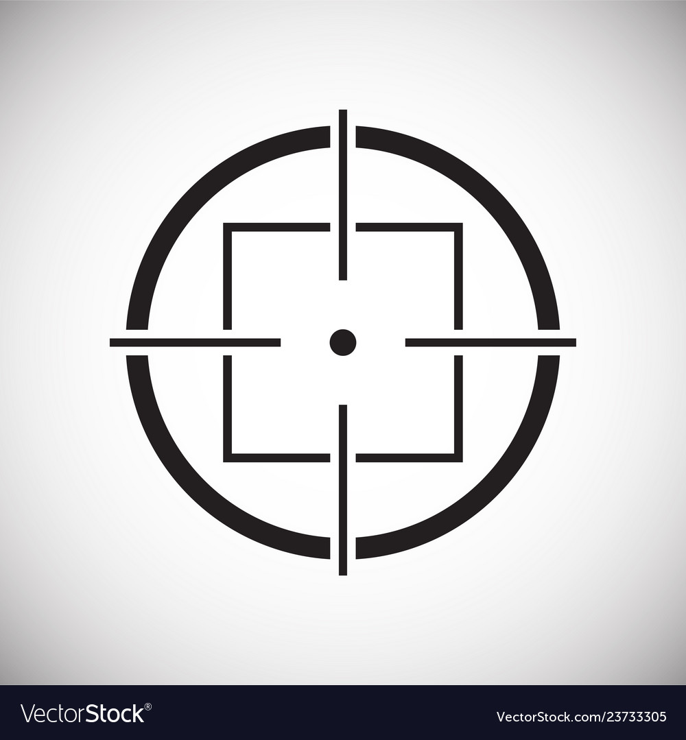 Target icon set on white background for graphic