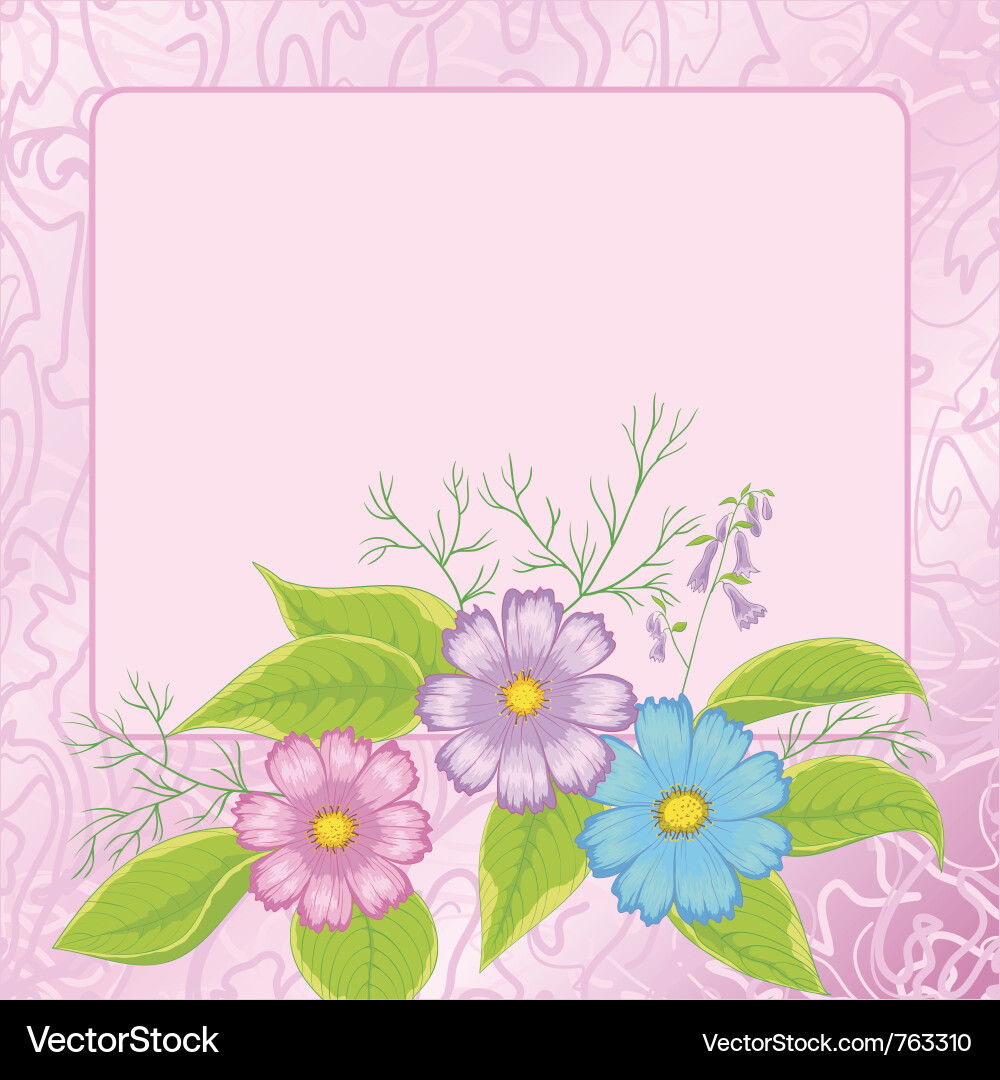 Background flowers Royalty Free Vector Image - VectorStock