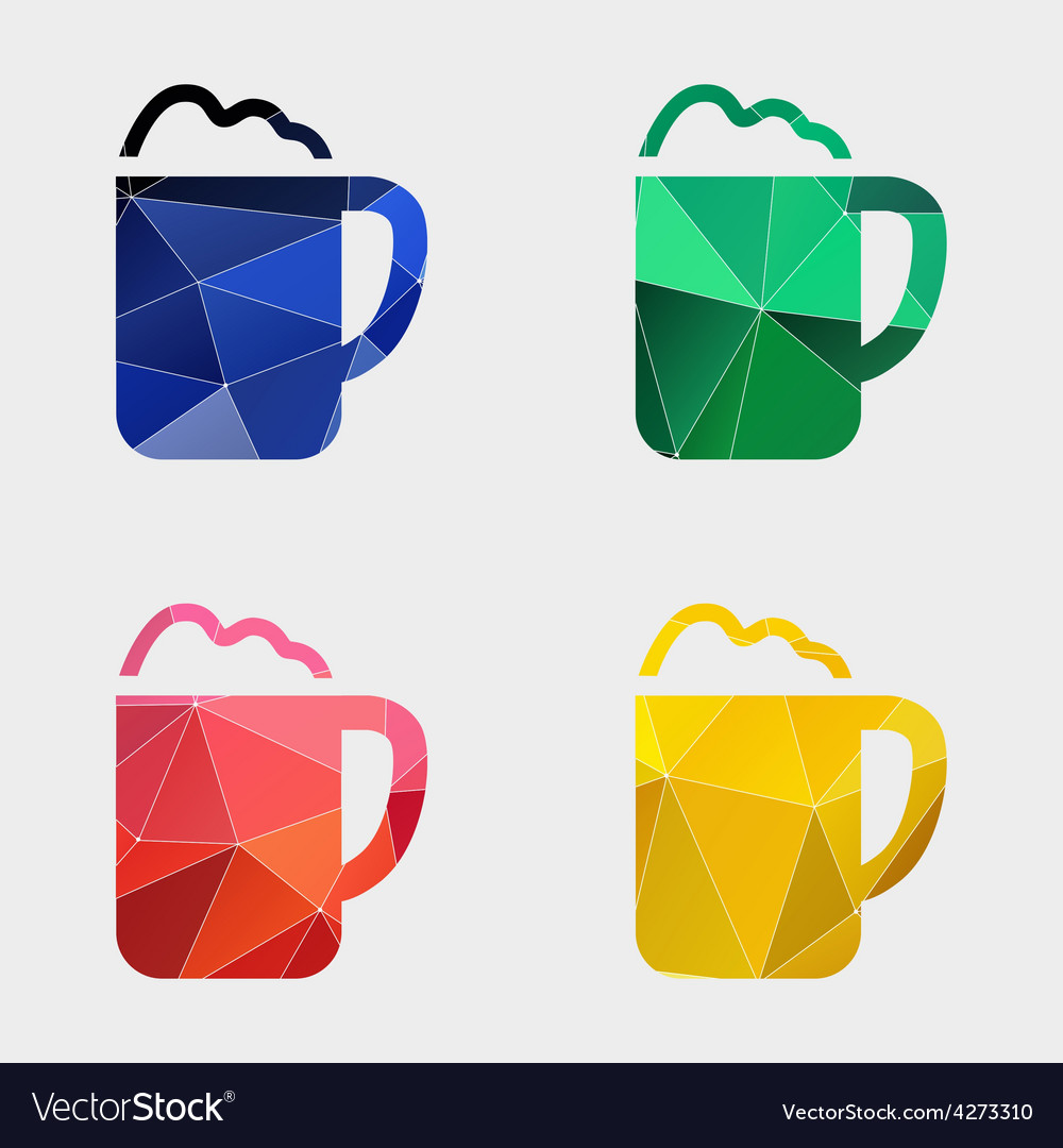 Cappuccino icon abstract triangle