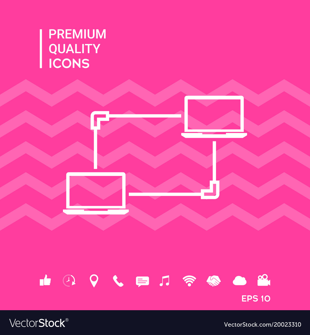 Computer network data exchange transfer concept Vector Image