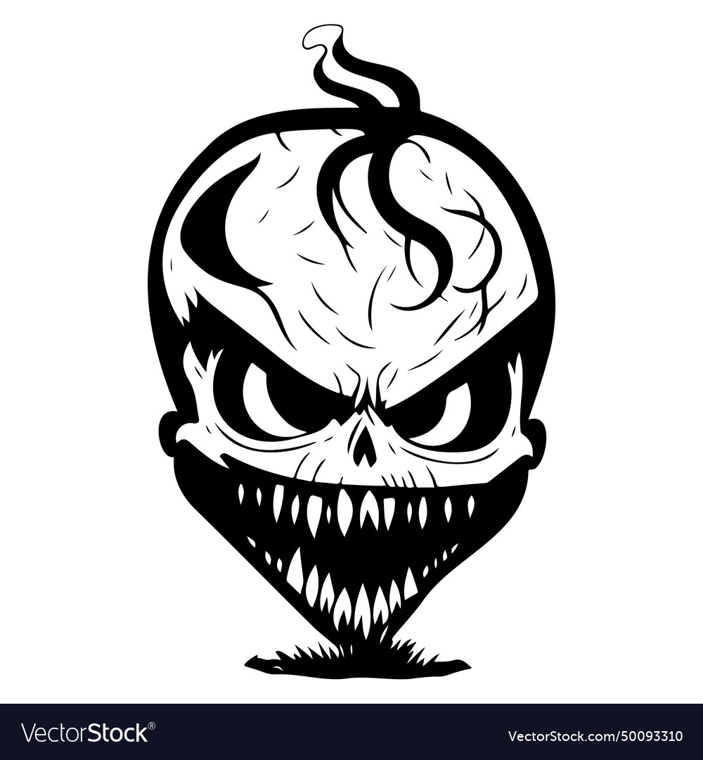 Halloween ghoul scary sketch draw Royalty Free Vector Image