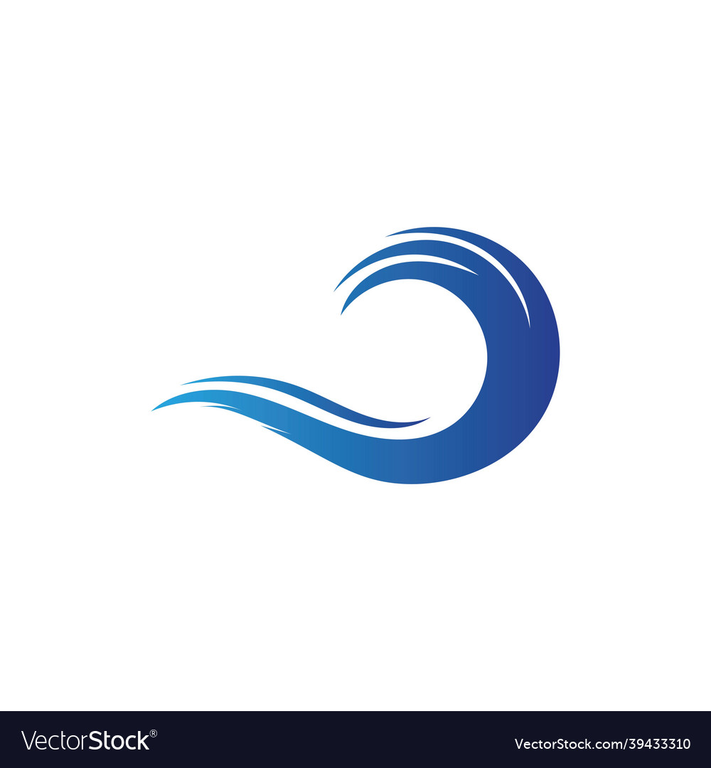 Water wave logo icon image Royalty Free Vector Image