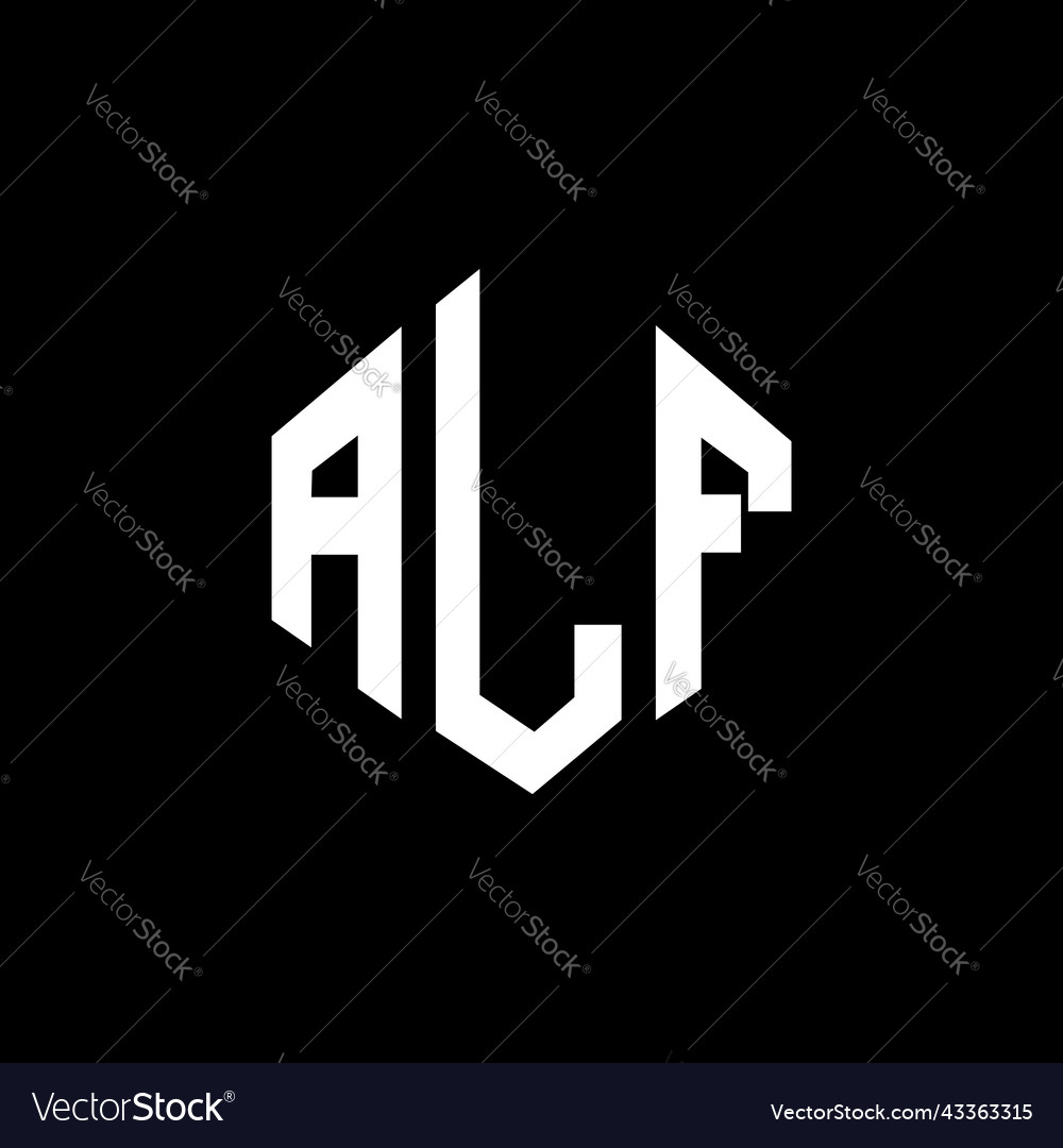 Alf letter logo design with polygon shape