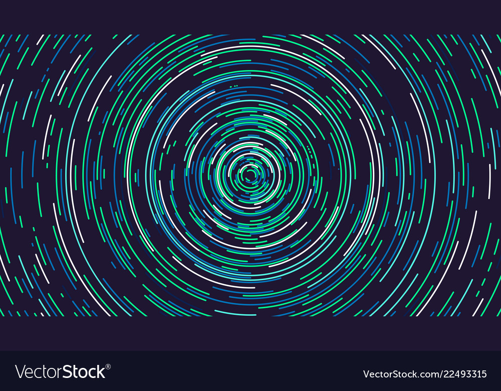 Colored rotating rings futuristic abstract