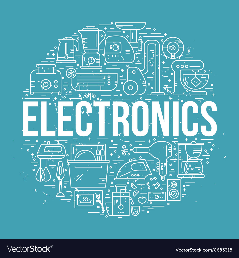 Home electronics Royalty Free Vector Image - VectorStock