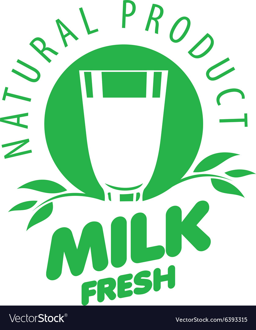 Milk logo Royalty Free Vector Image - VectorStock